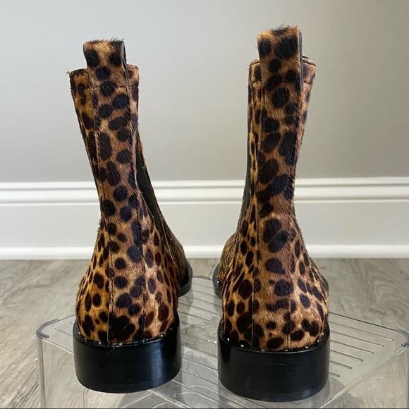 Rebecca Minkoff Sabeen Too Leopard Calf Hair Studded Bootie NWT - Size 8.5 - Picture 3 of 11
